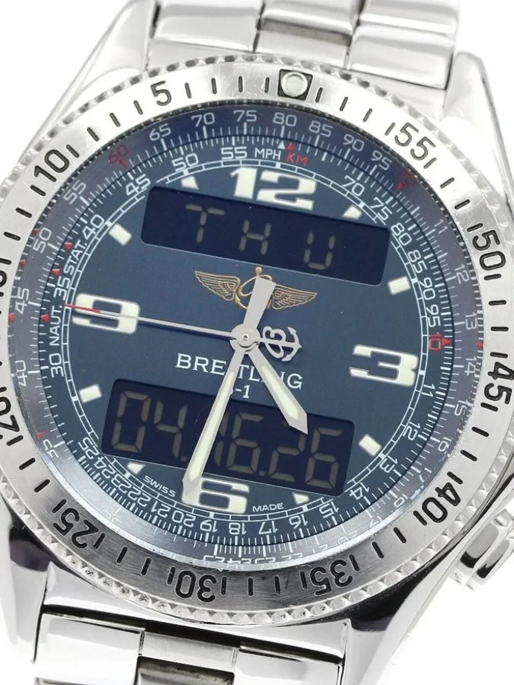 BREITLING B-1 A68362 gray Dial Quartz Men's Watch_953621